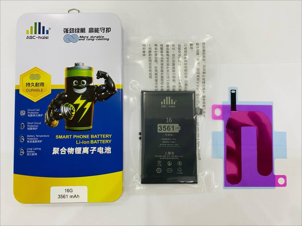 Pin iPhone 16 ABC HaiSi (Tiêu chuẩn) — 3561 mAh