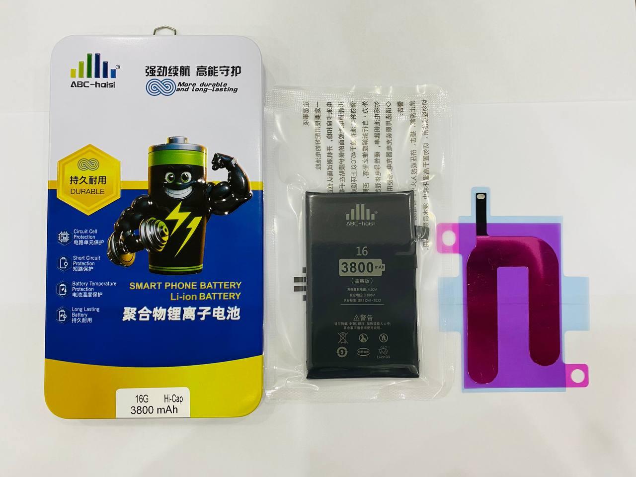 Pin iPhone 16 ABC HaiSi (Hi-Cap (cao dung lượng)) — 3800 mAh