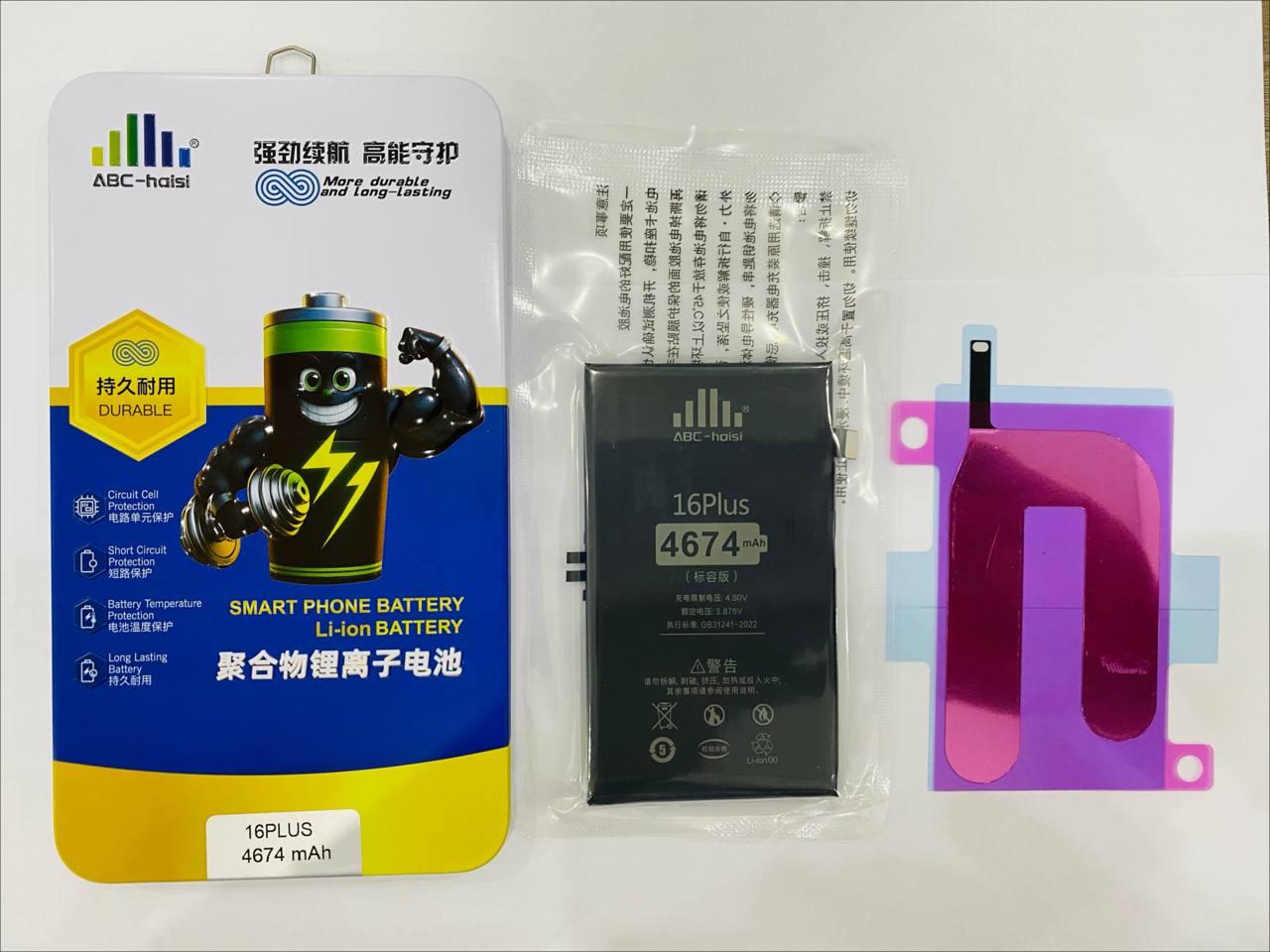 Pin iPhone 16 Plus ABC HaiSi (Tiêu chuẩn) — 4674 mAh